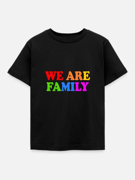 We are family - Kinder T-Shirt - Schwarz