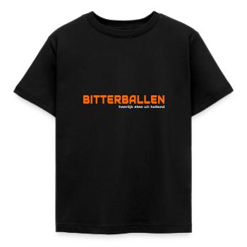 Bitterballen | Leckerei Holland Niederlande Oranje - Kinder T-Shirt - Schwarz - Vorne - AI Model Kid Female (0cm)