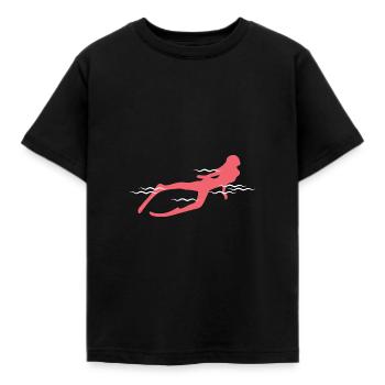 dive - Kids' T-Shirt - black - Front - AI Model Kid Female (0cm)