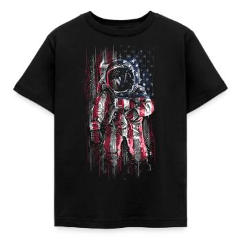 Astronaut Flag - T-shirt Enfant - noir - Devant - AI Model Kid Female (0cm)