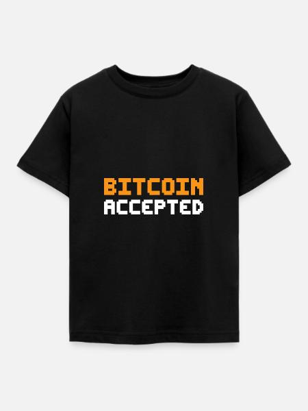 Bitcoin Accepted - Kinder T-Shirt - Schwarz