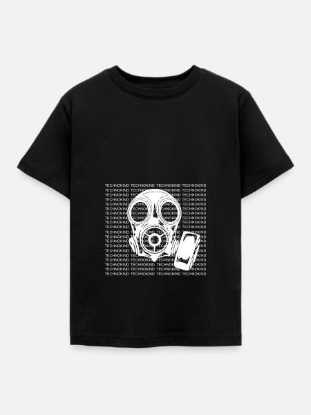 Techno - Techno music symbol - Kids' T-Shirt - black