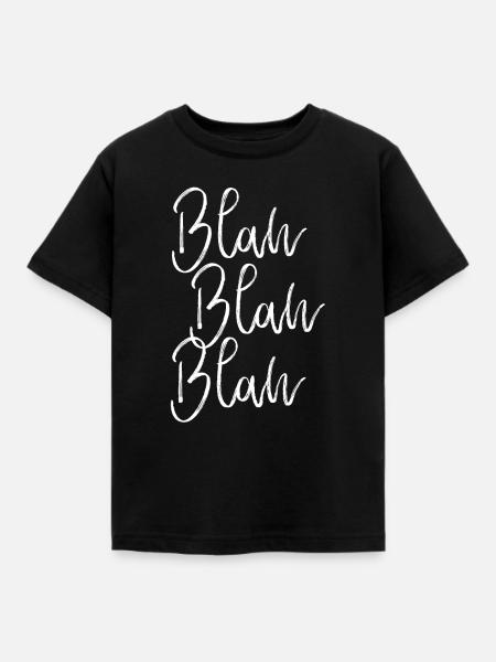 Blah Blah Blah - Kinder T-Shirt - Schwarz