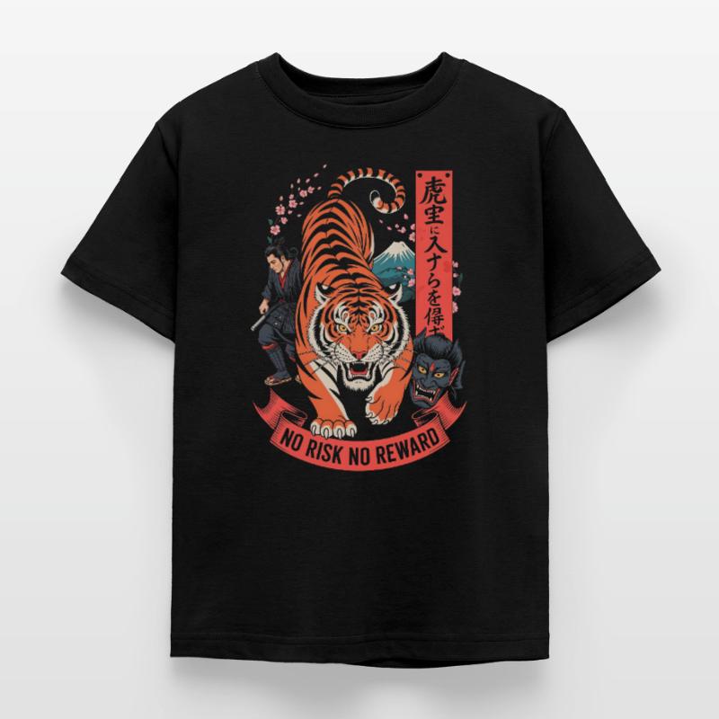 Design du Tiger Samurai Sans Risque Sans Récompense T-shirt Enfant