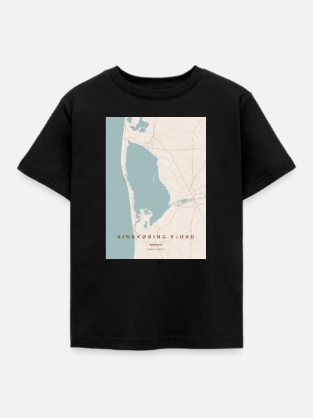Ringkøbing Fjord Danmark - Kinder T-Shirt - Schwarz