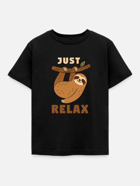 Just relax - Kinder T-Shirt - Schwarz