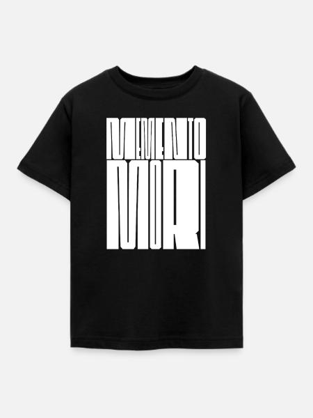 memento mori Typografie - Kinder T-Shirt - Schwarz