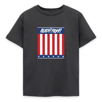 Ready? Fight! - Kids' T-Shirt - dark grey - Front - AI Model Kid Female (0cm)