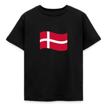 Flagge Dänemark / Welle - Kinder T-Shirt - Schwarz - Vorne - AI Model Kid Female (0cm)