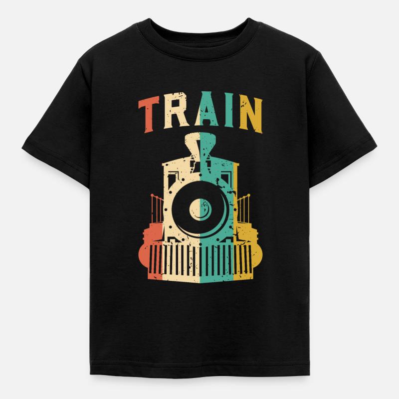 Train - Kids' T-Shirt - black