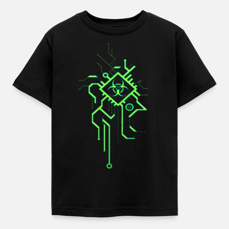 Hacking hackers hacker computer malware esport trojan - Kids' T-Shirt - black