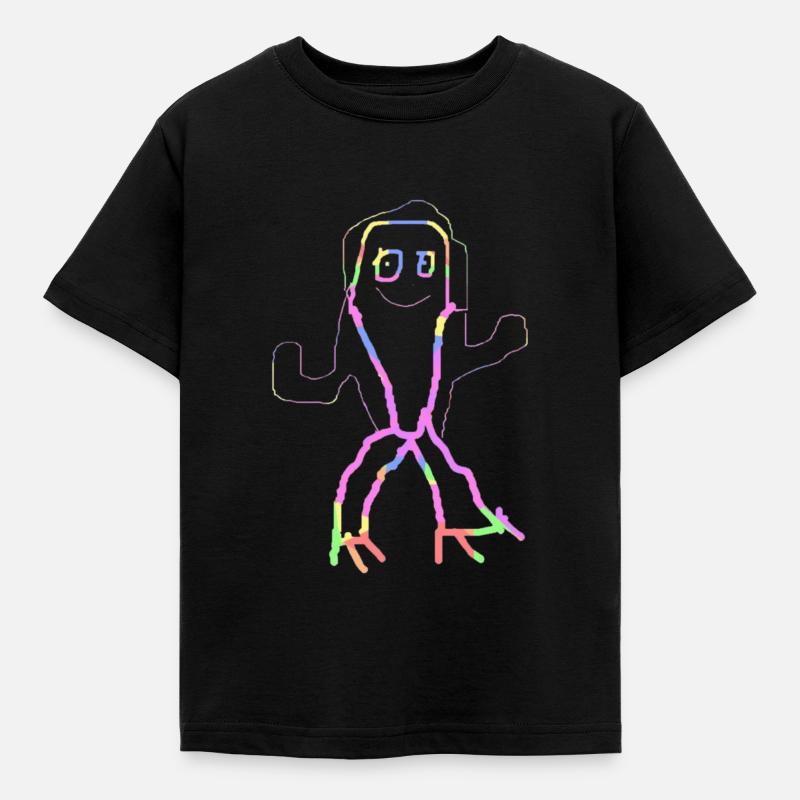 Multicoloured Monkey - Kids' T-Shirt - black