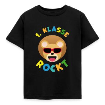 Einschulung Grundschule Erste Klasse Löwe - Kinder T-Shirt - Schwarz - Vorne - AI Model Kid Female (0cm)