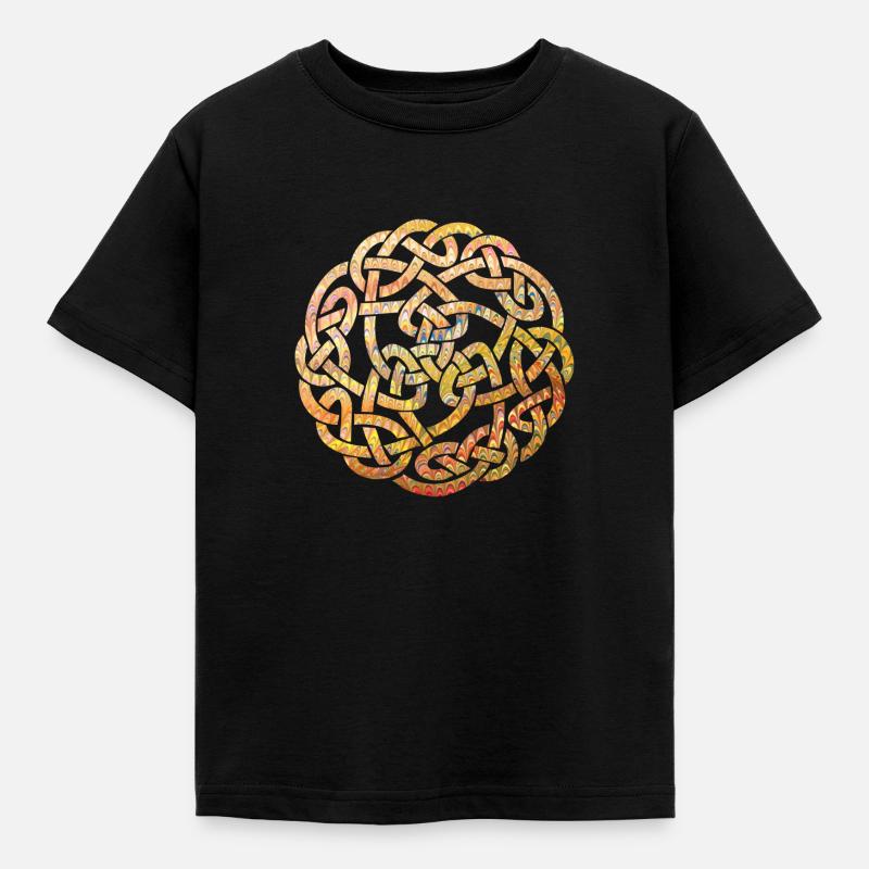 keltischer knoten 5 e 37 - Kinder T-Shirt - Schwarz