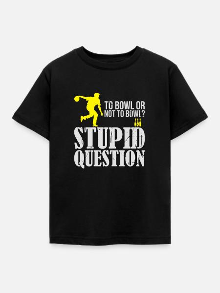Bowling question funny - lustig - Kinder T-Shirt - Schwarz