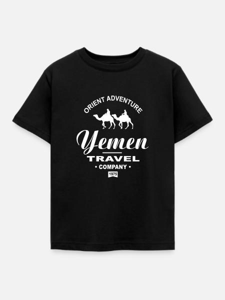 Jemen - Yemen - Kamelkarawane - Kinder T-Shirt - Schwarz