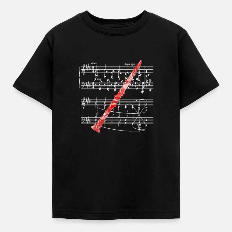 Clarinet e 9 - Kids' T-Shirt - black
