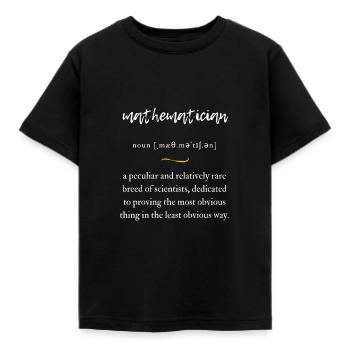 Mathématicien (mathématicien) Édition alambiquée - T-shirt Enfant - noir - Devant - AI Model Kid Female (0cm)