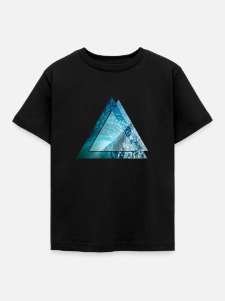 Dreieck Wave - Kinder T-Shirt - Schwarz
