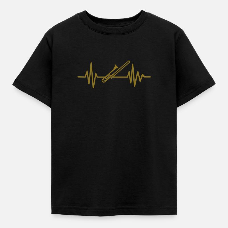 Posaune - Kinder T-Shirt - Schwarz