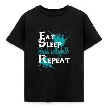 beach-volley - T-shirt Enfant - noir - Devant - AI Model Kid Female (0cm)