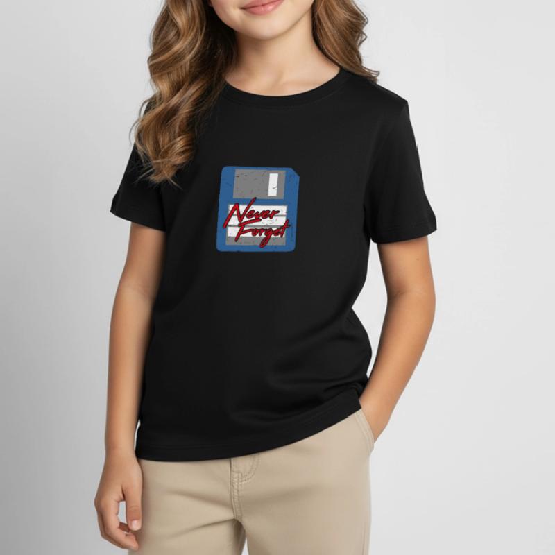Never Forget Diskette Computer Memory PC Retro Kids' T-Shirt
