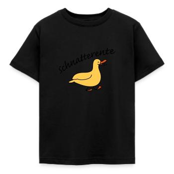 Schnatterente - Kinder T-Shirt - Schwarz - Vorne - AI Model Kid Female (0cm)