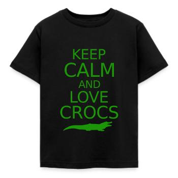 Dear crocodiles - Kids' T-Shirt - black - Front - AI Model Kid Female (0cm)