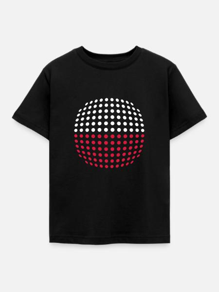 Polish Flag - Kids' T-Shirt - black
