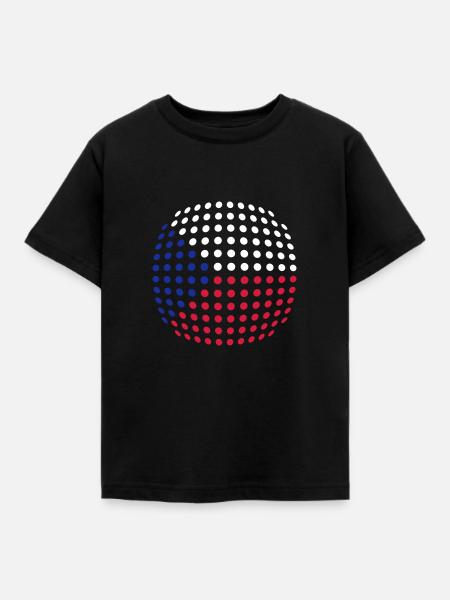Czech Flag - Kids' T-Shirt - black