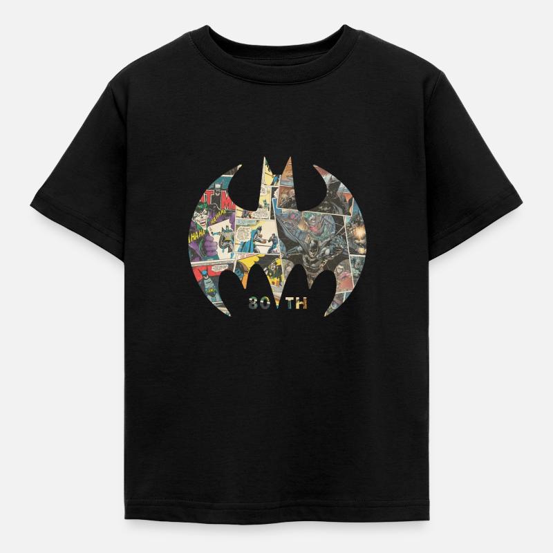Batman 80 Jahre Comic - Kinder T-Shirt - Schwarz