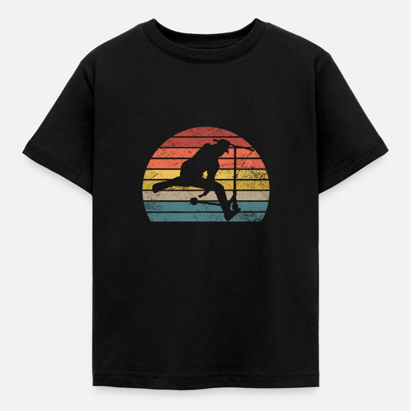 Scooter Retro - Kinder T-Shirt - Schwarz