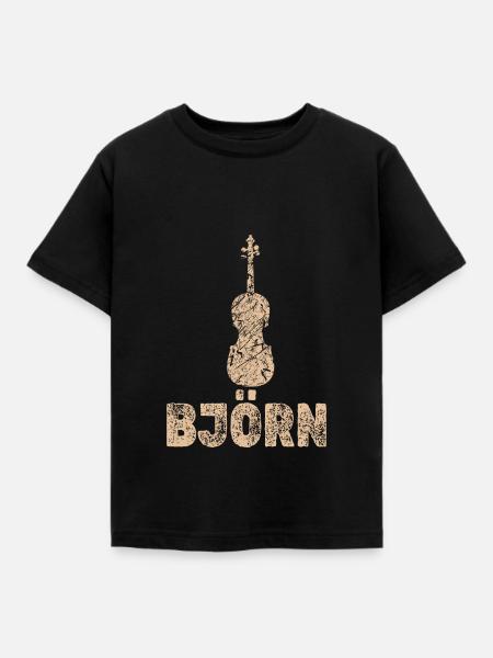 Bratsche Björn - Kinder T-Shirt - Schwarz