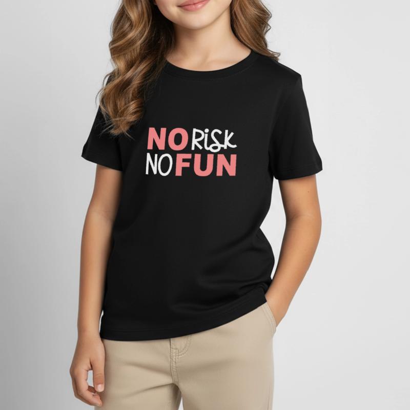 Pas de risque pas de plaisir pas de risque amusant déclaration courageux T-shirt Enfant