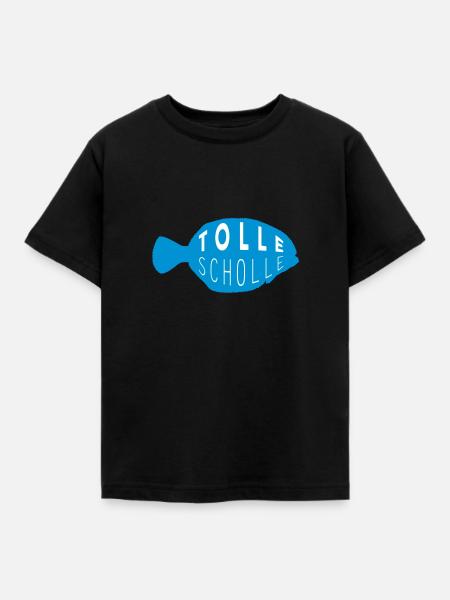 tolle scholle - Kinder T-Shirt - Schwarz