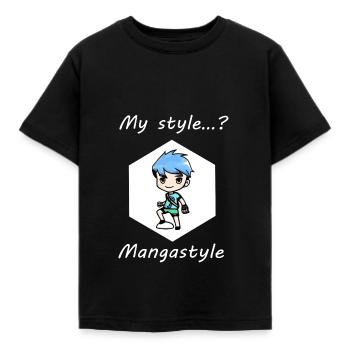 Manga - Anime - Jeune - Style BD - T-shirt Enfant - noir - Devant - AI Model Kid Female (0cm)