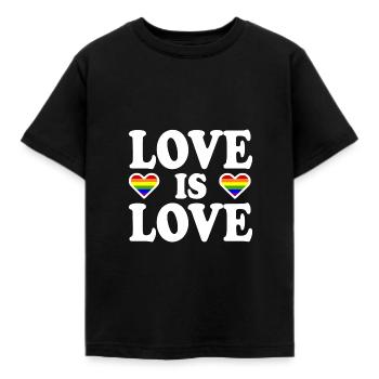 Love is love - T-shirt Enfant - noir - Devant - AI Model Kid Female (0cm)
