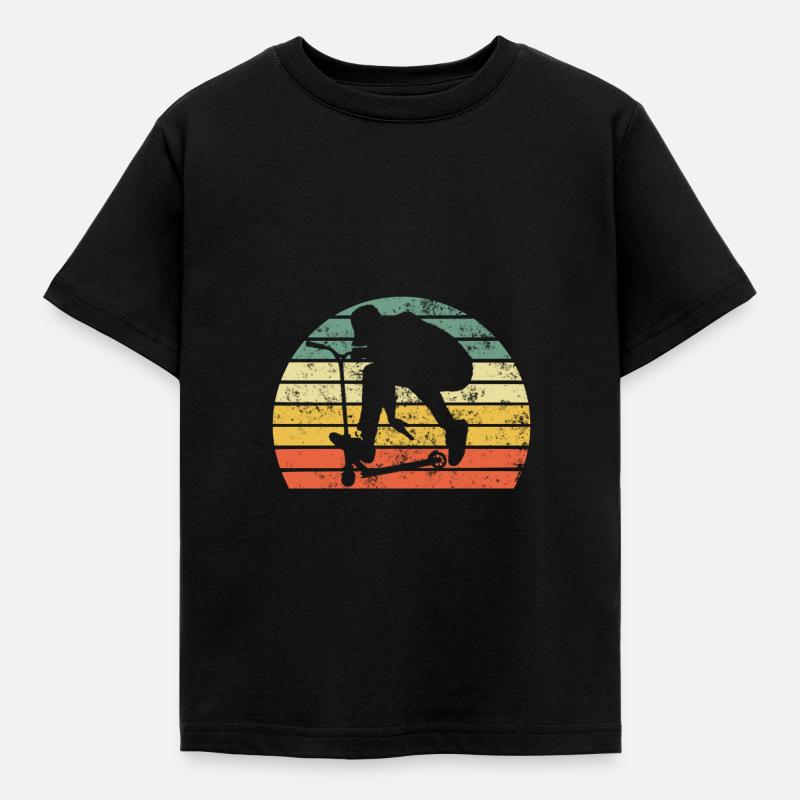 Scooter stunt kick scooter e-scooter cadeau rétro - T-shirt Enfant - noir