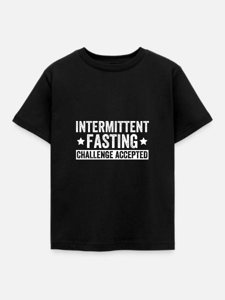 Intermittent Fasting Challenge Accepted - Kinder T-Shirt - Schwarz