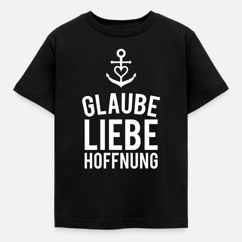 Glaube Liebe Hoffnung - Kinder T-Shirt - Schwarz