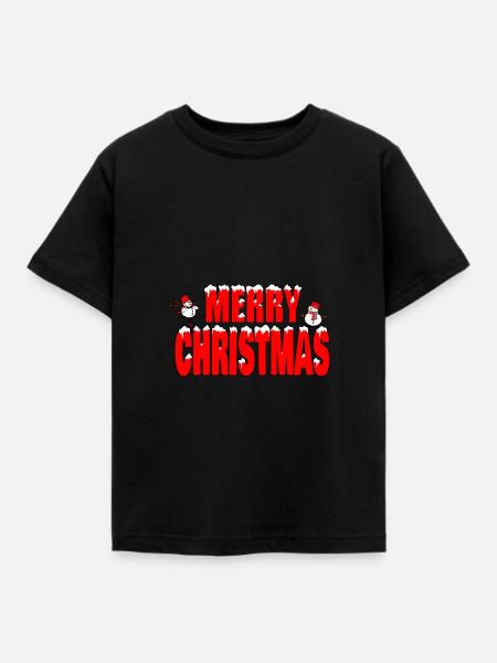 einzigartige frohe Weihnachtsbilder - Kinder T-Shirt - Schwarz