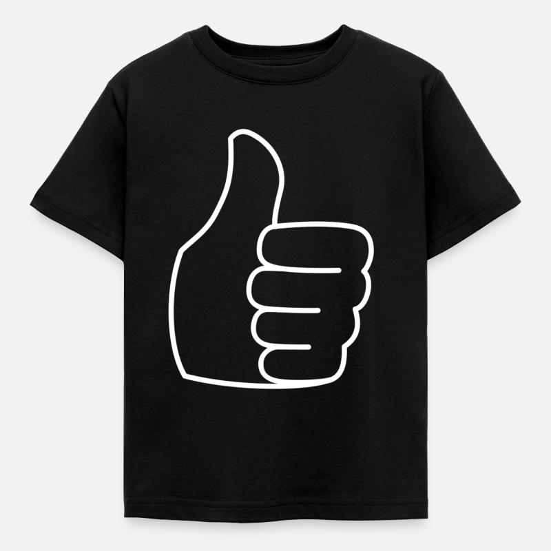 thumbs up - Kids' T-Shirt - black