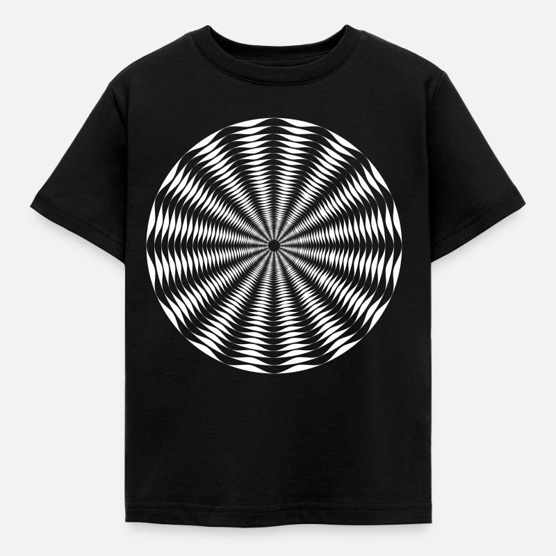Optical illusion - Kids' T-Shirt - black