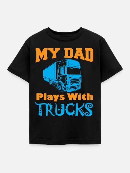 Kinder Geschenkidee LKW - Kinder T-Shirt - Schwarz