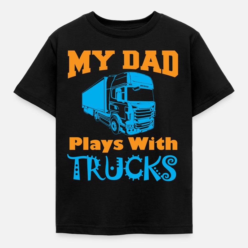 Kinder Geschenkidee LKW - Kinder T-Shirt - Schwarz