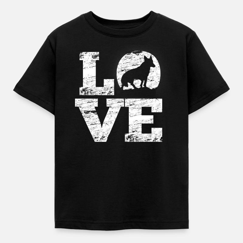 Fuchs Love Fox - Kids' T-Shirt - black