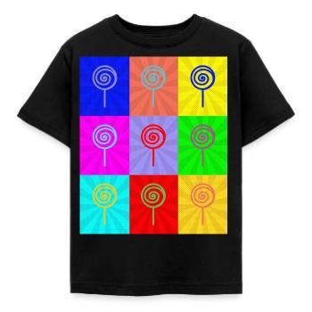 Pop Art - Kids' T-Shirt - black - Front - AI Model Kid Female (0cm)