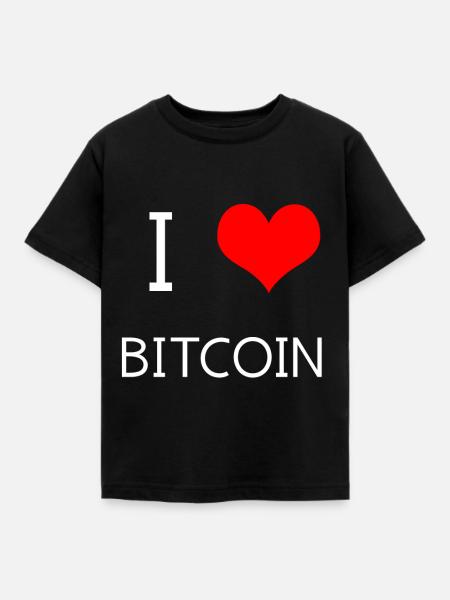 J'adore Bitcoin - T-shirt Enfant - noir
