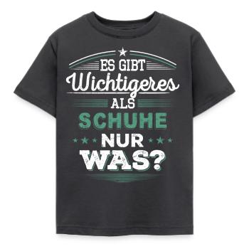 Schuhe - Kinder T-Shirt - Dunkelgrau - Vorne - AI Model Kid Female (0cm)