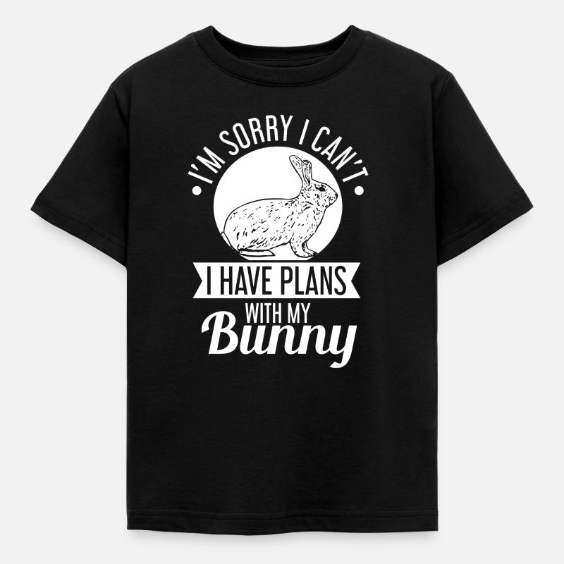 Plans, lapin, Bunny Lover, lapins, mignon - T-shirt Enfant - noir